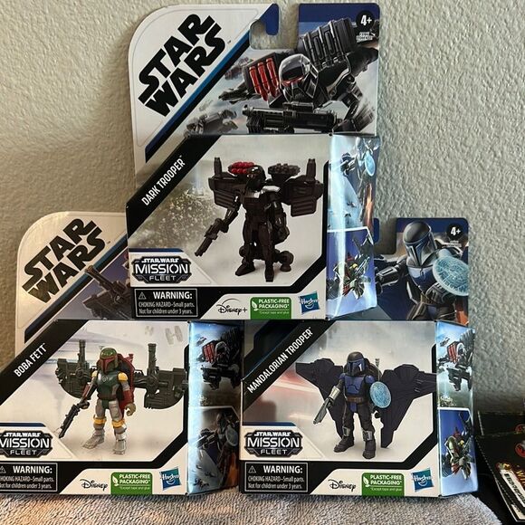Star Wars Mission Fleet Figures - Black, Red, Blue - Picture 1 of 7